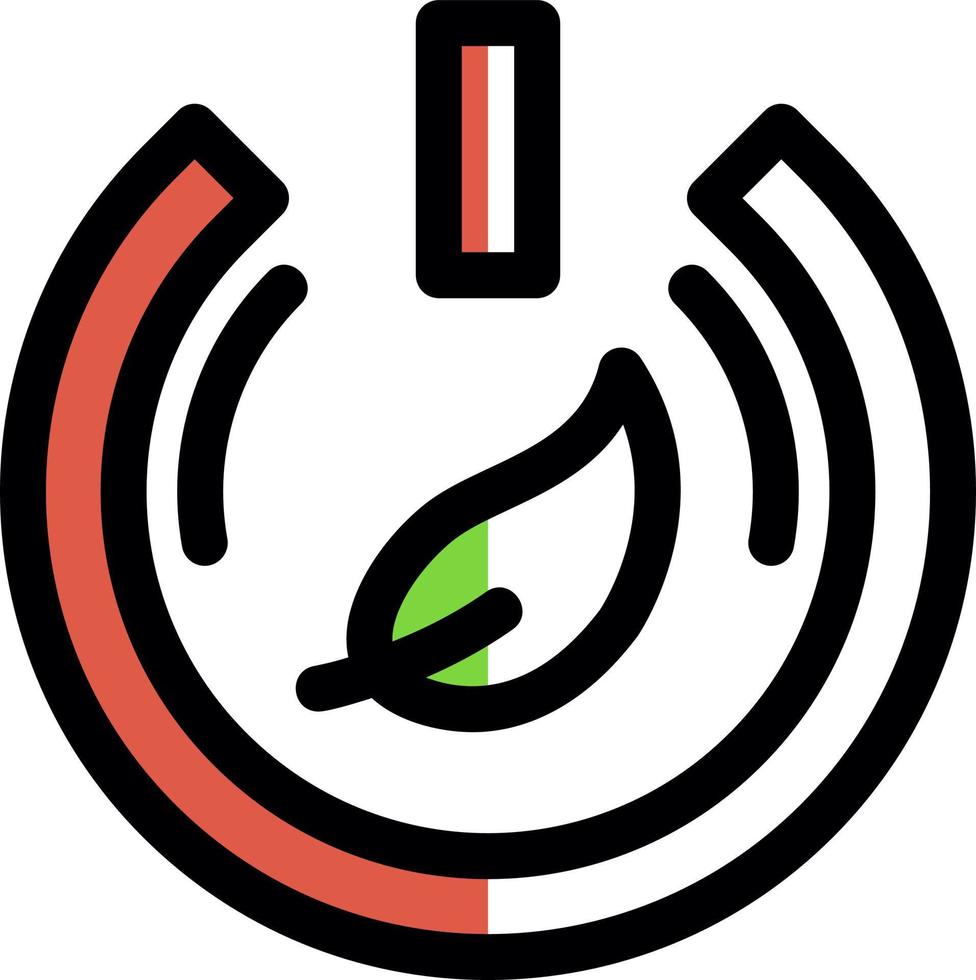 Eco Power Button Vector Icon Design