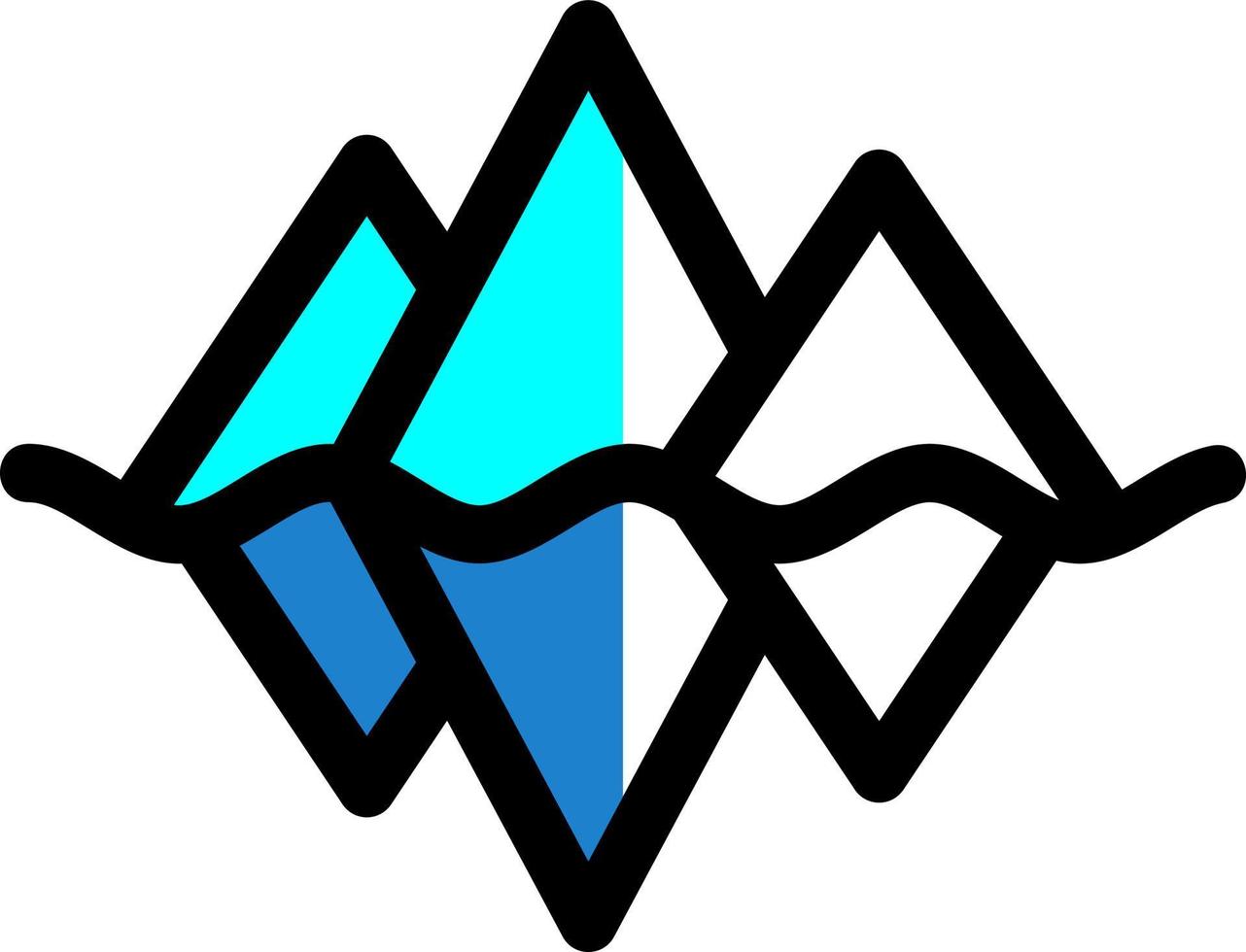 Iceberg Landscape Vector Icon Design