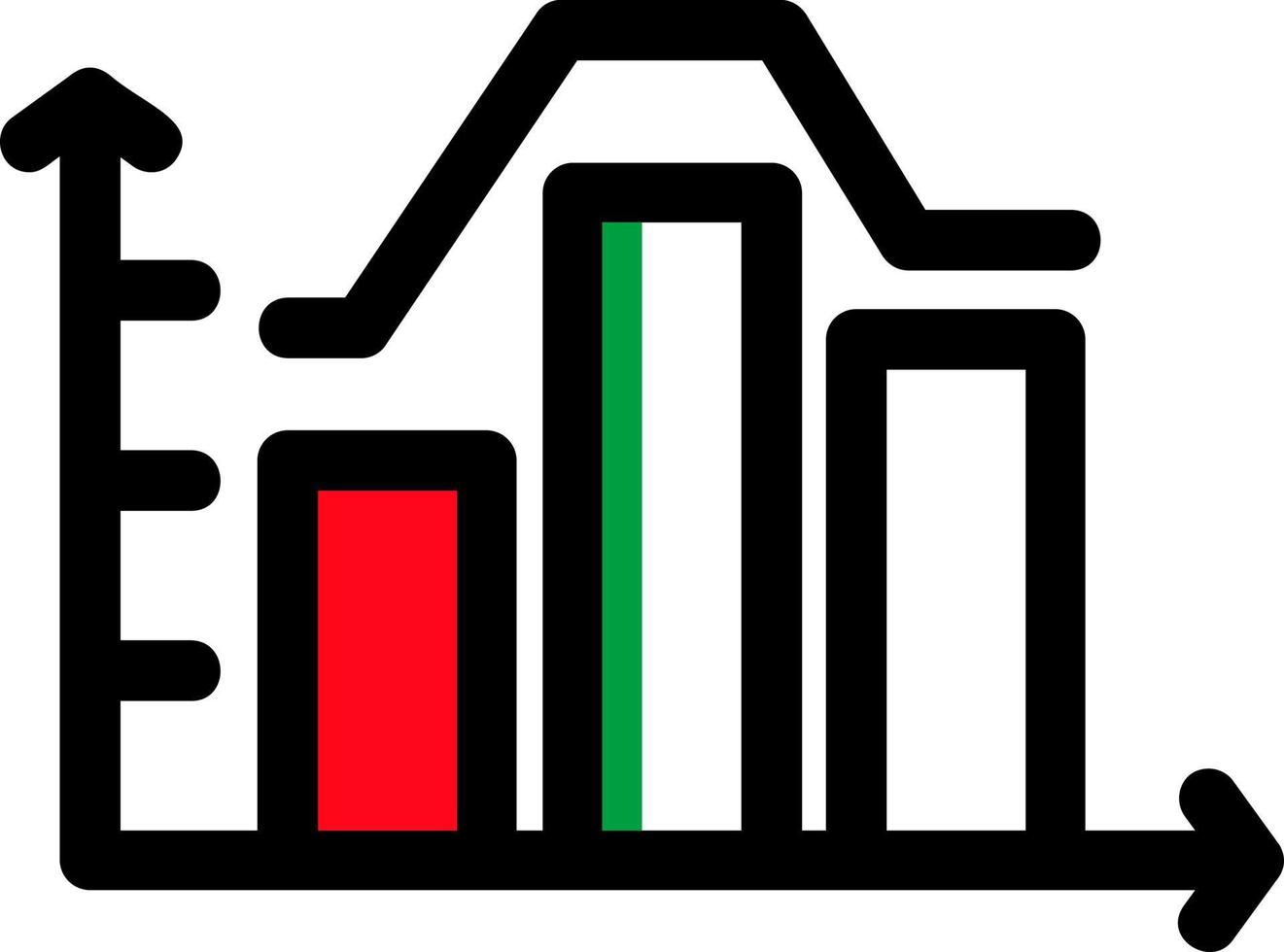 Stacked Graph Vector Icon Design