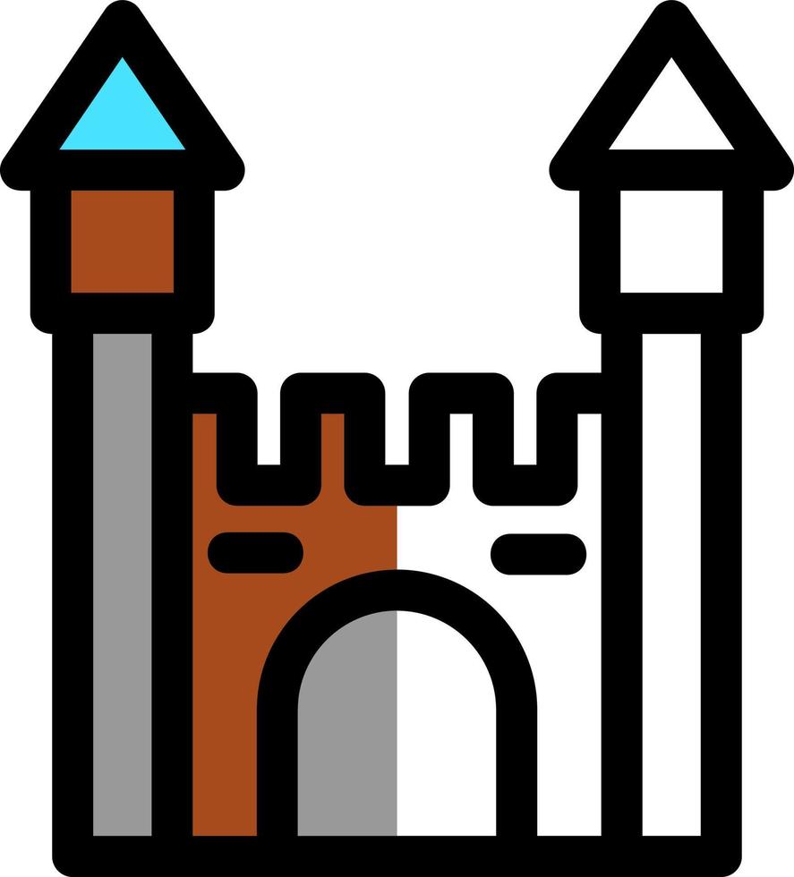 diseño de icono de vector de castillo hinchable