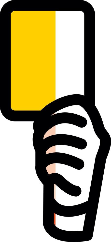 Yellow Card Vector Icon Design