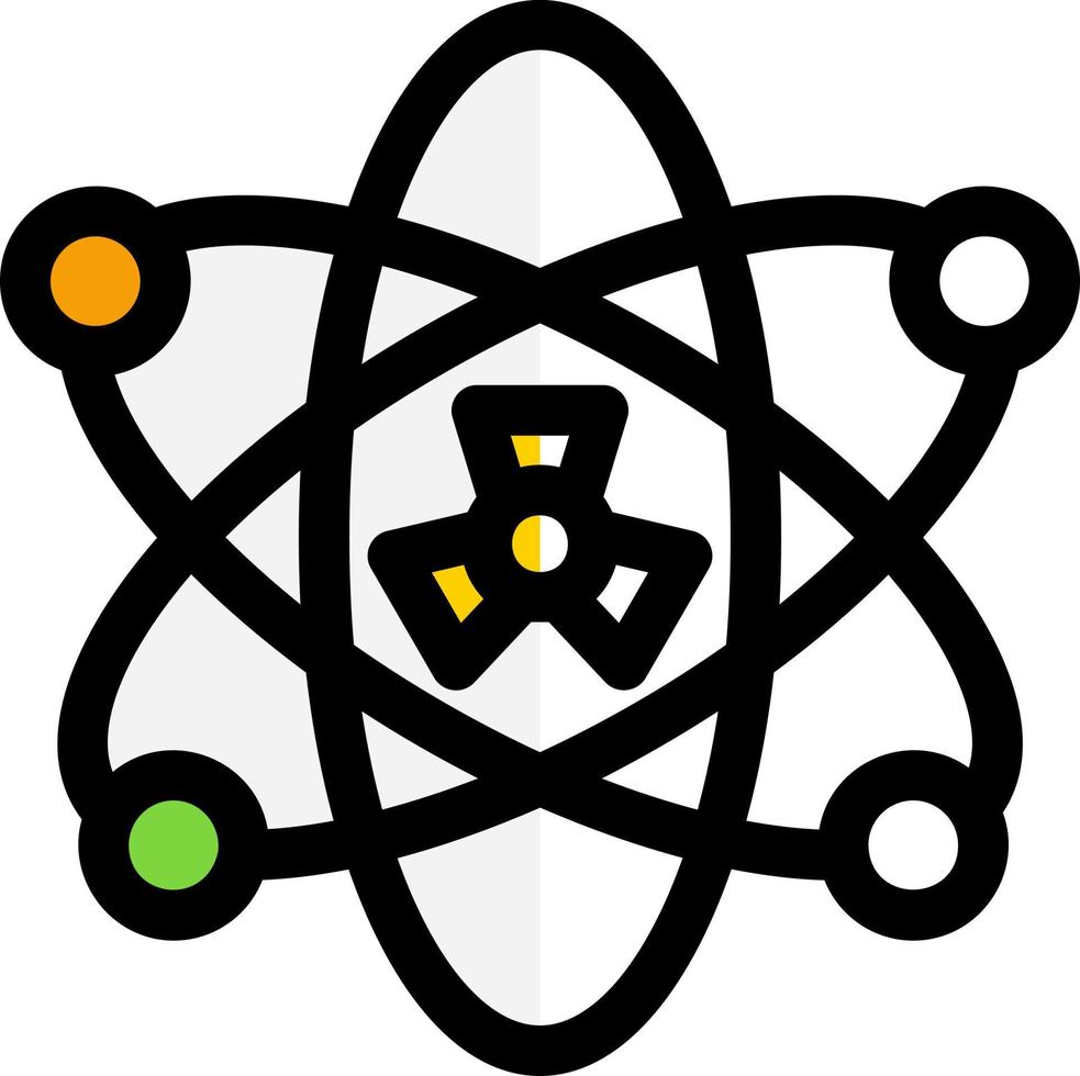 nuclear fisión vector icono diseño