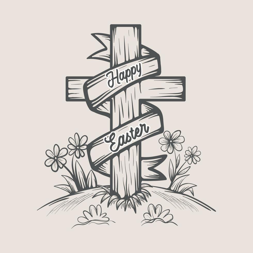 Pascua de Resurrección mano dibujado vector ilustración