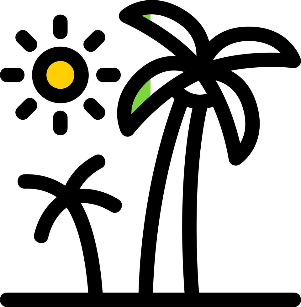 Palm Trees Vector Icon Design