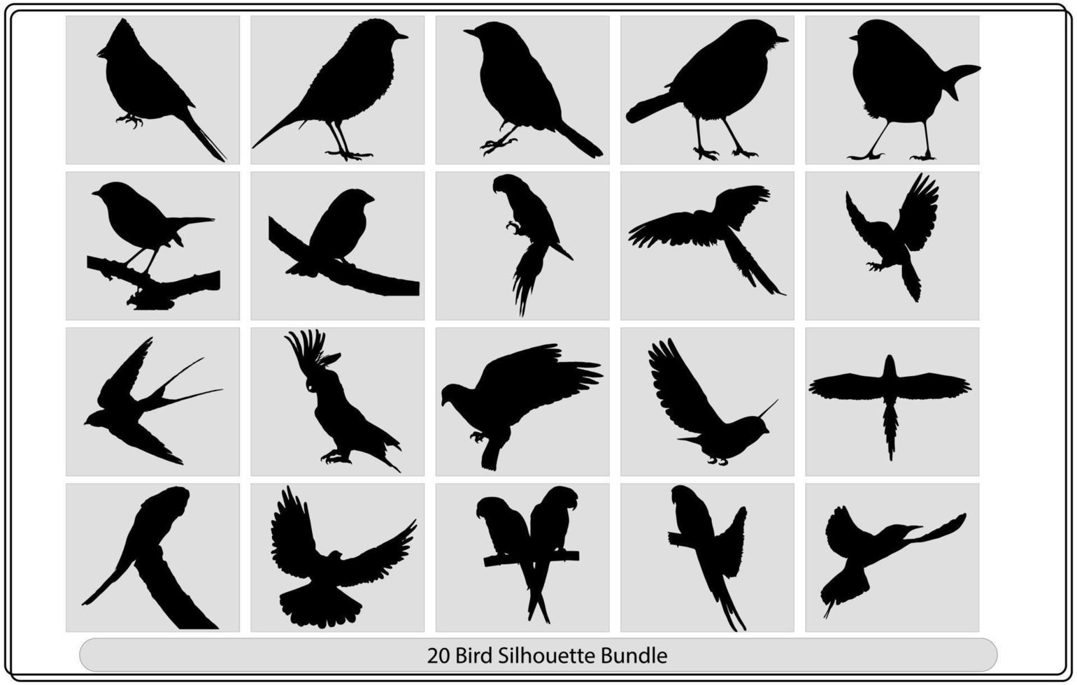 A Flock of Flying Birds. Vector,Vector silhouette flying birds on white background. Tattoo vector