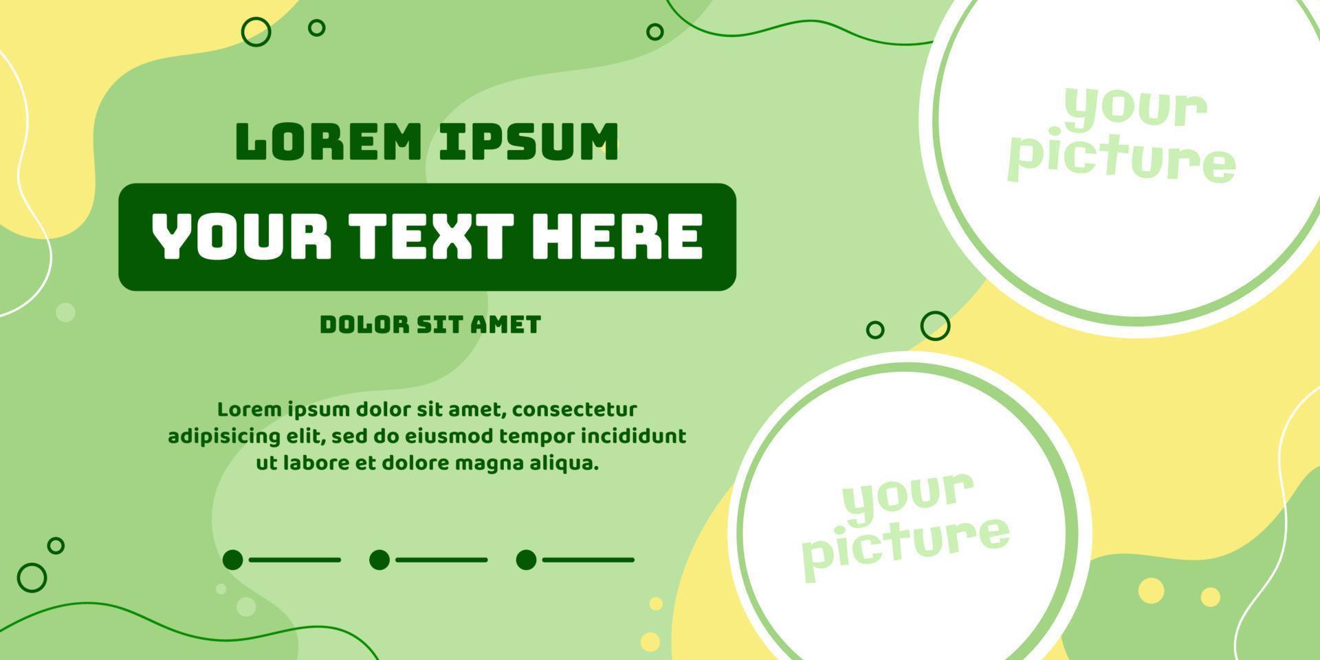 Simple Green Abstract Banner Background Template vector