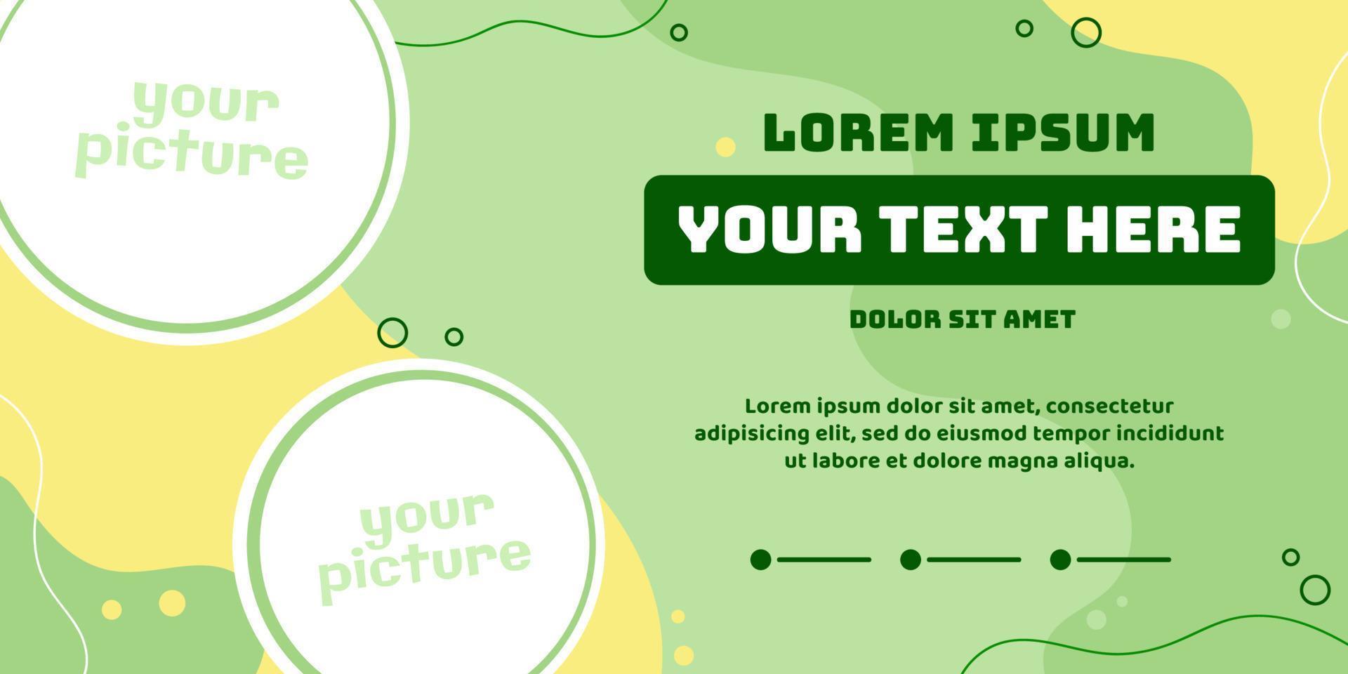 Simple Green Abstract Banner Background Template vector