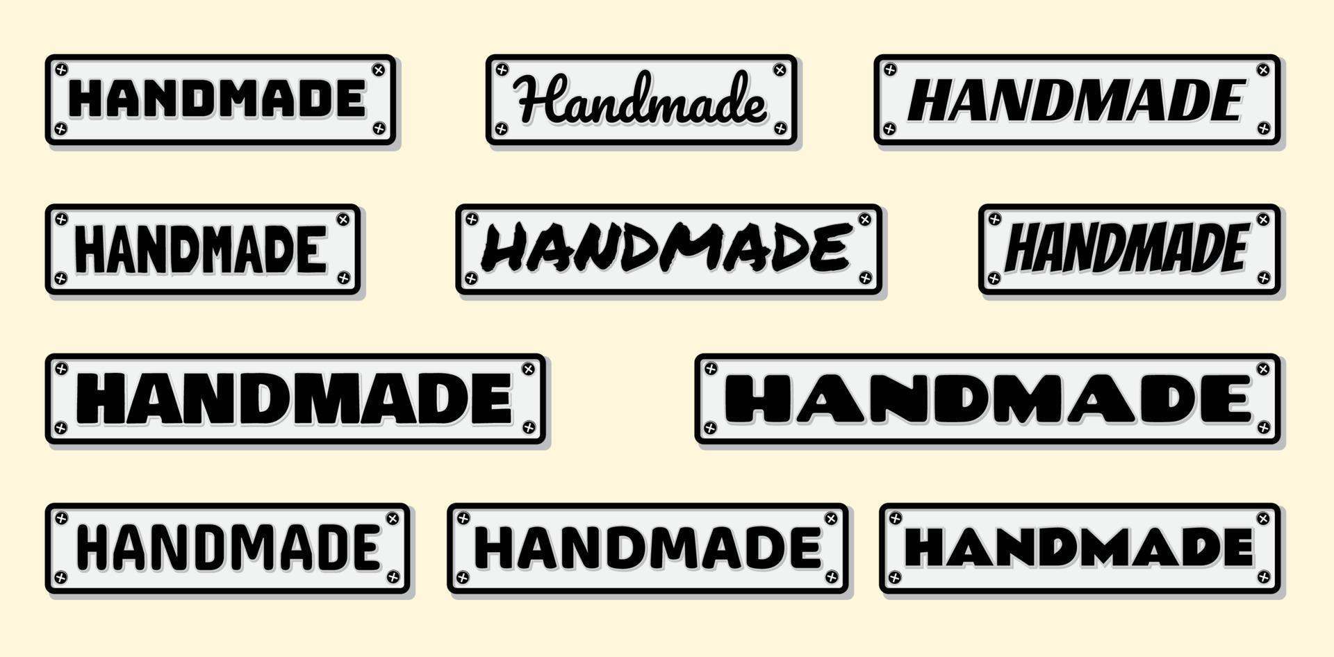 Handmade Badges Template Collections Vector