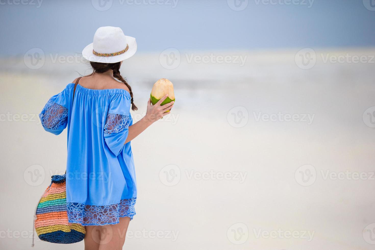 Beautiful woman on the beach photo