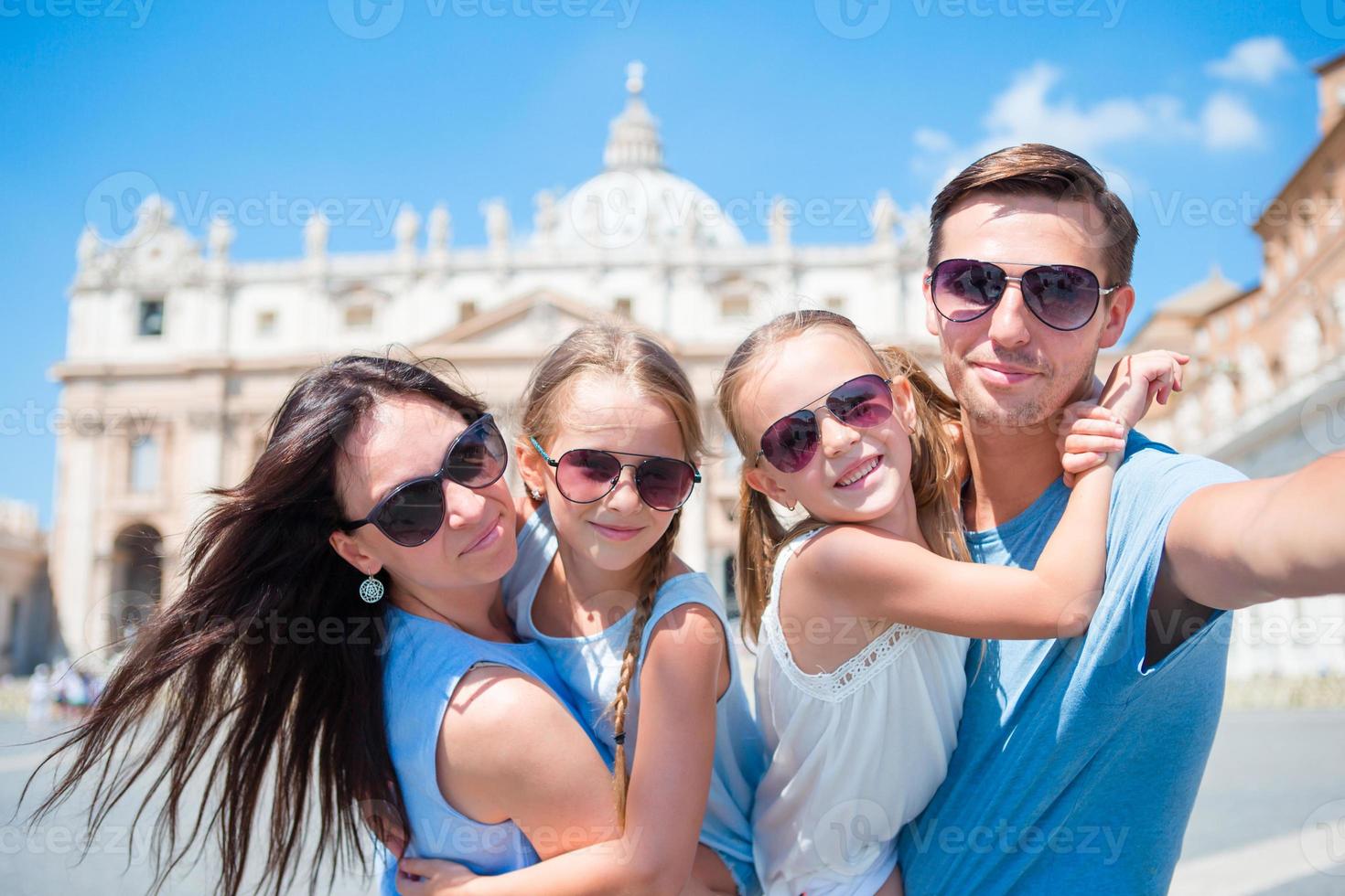 Beautiful family travelling photo