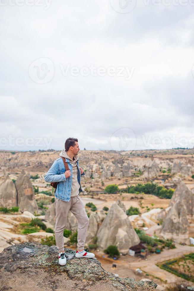 Young traveller man in Cappadocia, Turkey photo