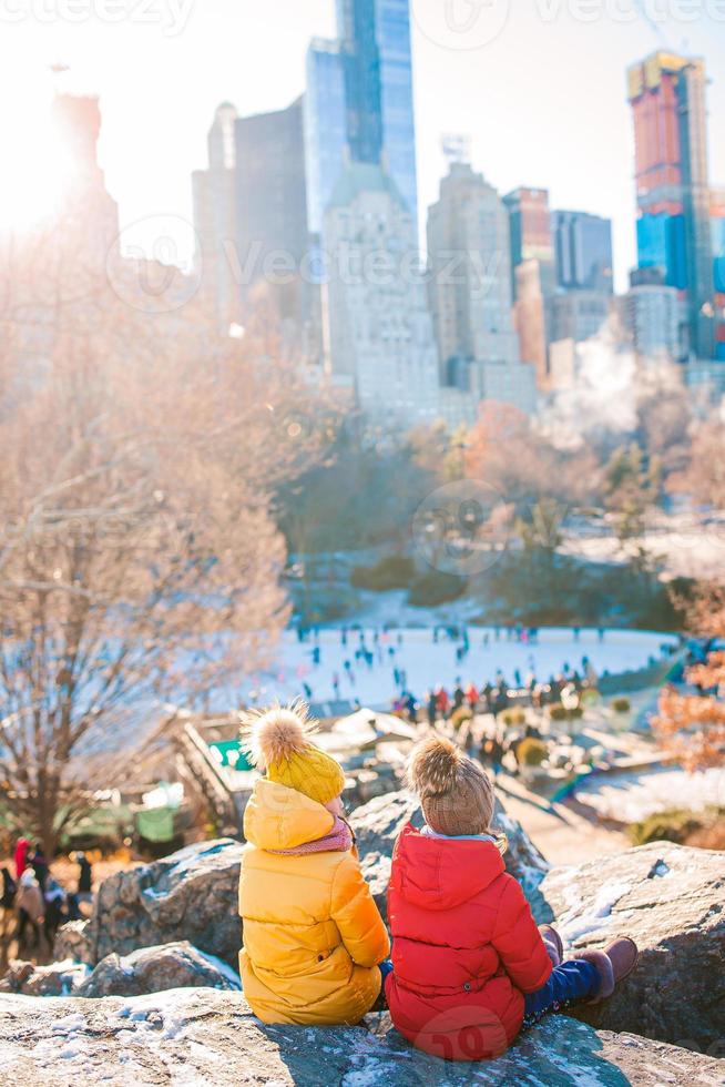 Family winter vacation trip in New York city photo