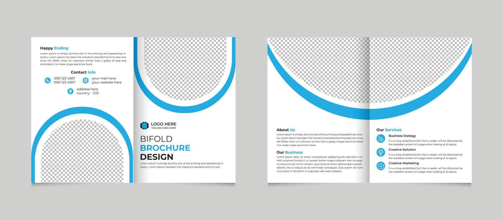 moderno bifold folleto diseño modelo para tu compañía, corporativo, negocio, publicidad, marketing, agencia gratis vector