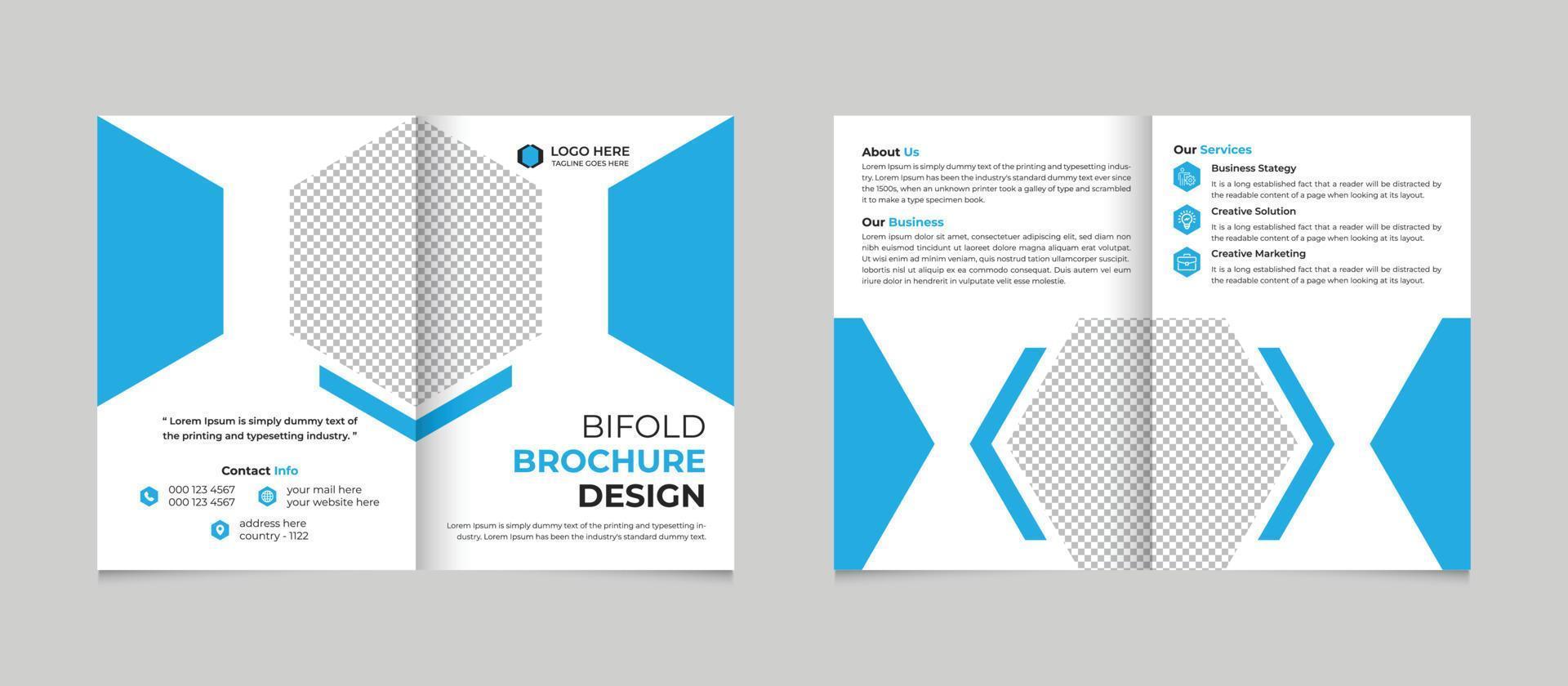 corporativo moderno negocio bifold folleto modelo diseño gratis vector