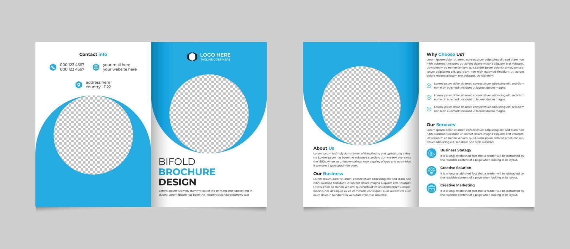 negocio bifold folleto diseño modelo gratis vector