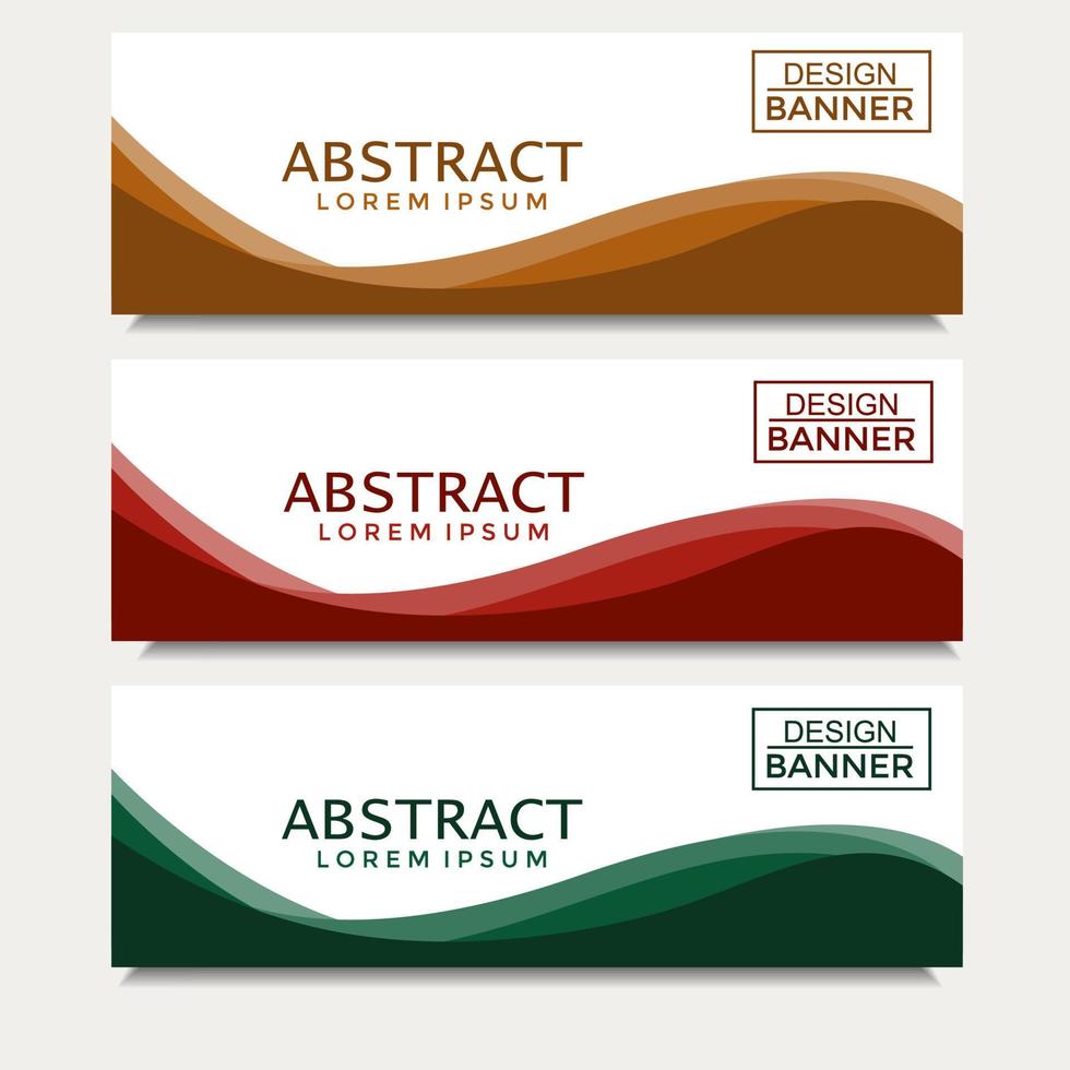 Set of abstract shapes banners modern design vector