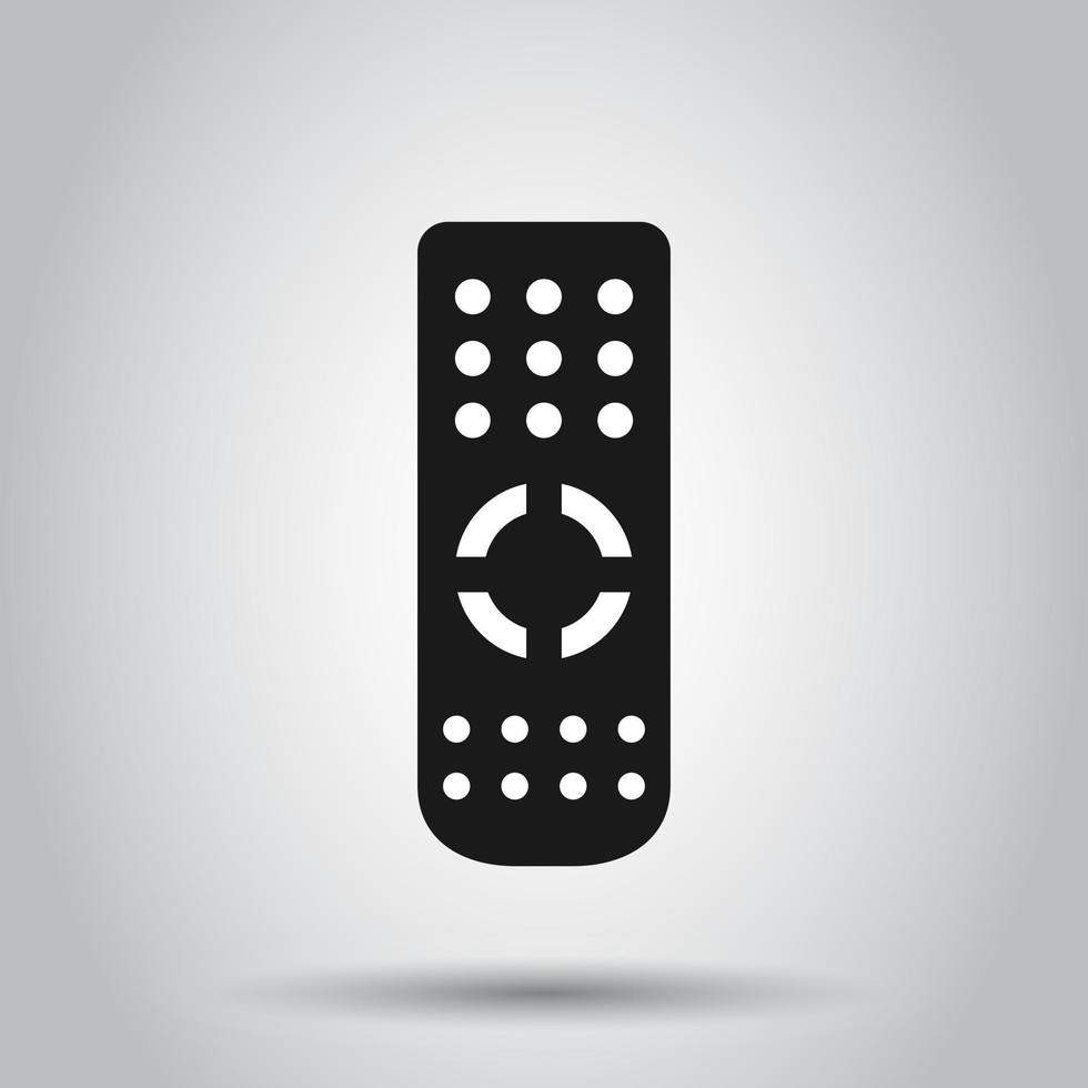 Remote control icon in transparent style. Infrared controller vector illustration on isolated background. Tv keypad business concept.