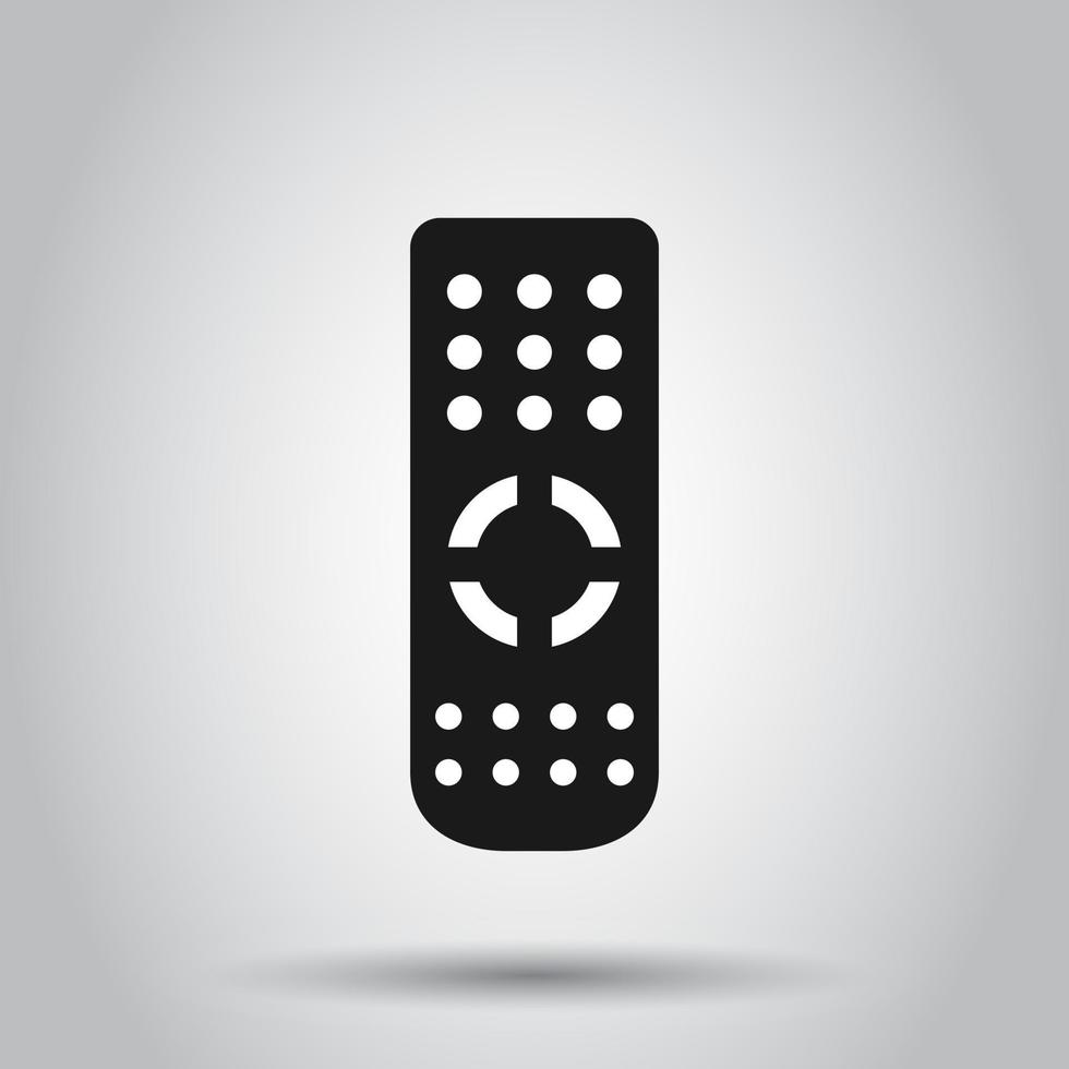 Remote control icon in transparent style. Infrared controller vector illustration on isolated background. Tv keypad business concept.