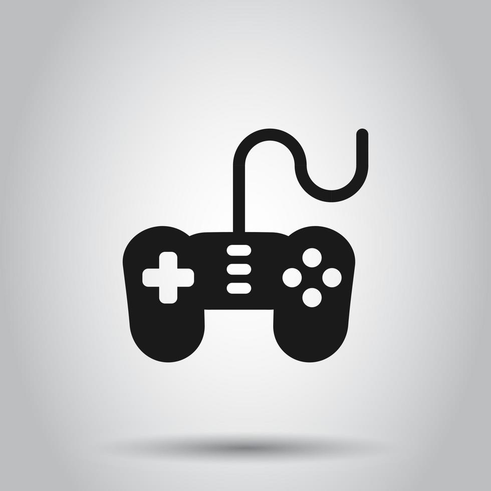 palanca de mando firmar icono en plano estilo. gamepad vector ilustración en aislado antecedentes. juego de azar consola controlador negocio concepto.