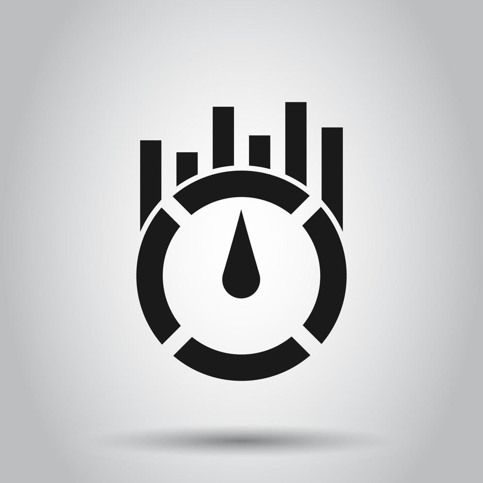 Benchmark measure icon in transparent style. Dashboard rating vector illustration on isolated background. Progress service business concept.