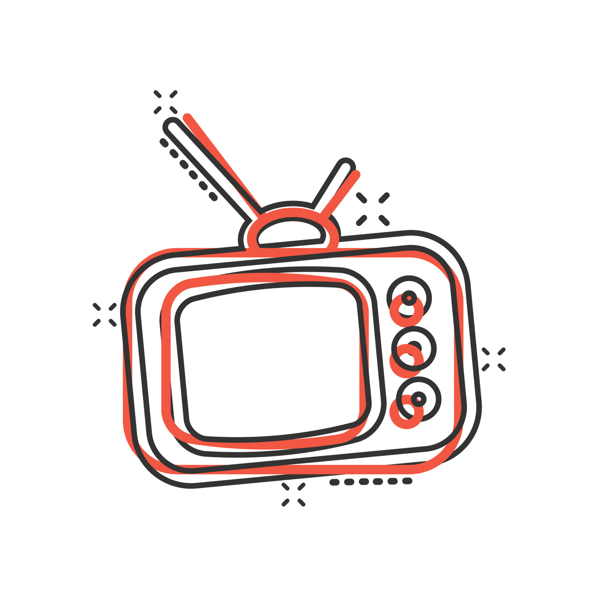 Tv icon in comic style. Television cartoon sign vector illustration on white isolated background. Video channel splash effect business concept. 20095123 Vector Art at Vecteezy Tv icon in comic style. Television cartoon sign vector illustration on white isolated background. Video channel splash effect business concept. 20095123 Vector Art at Vecteezy