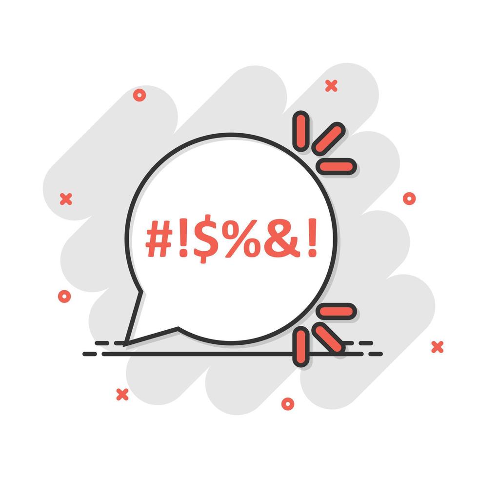 Shout speech bubble icon in comic style. Complain vector cartoon illustration on white isolated background. Angry emotion business concept splash effect.