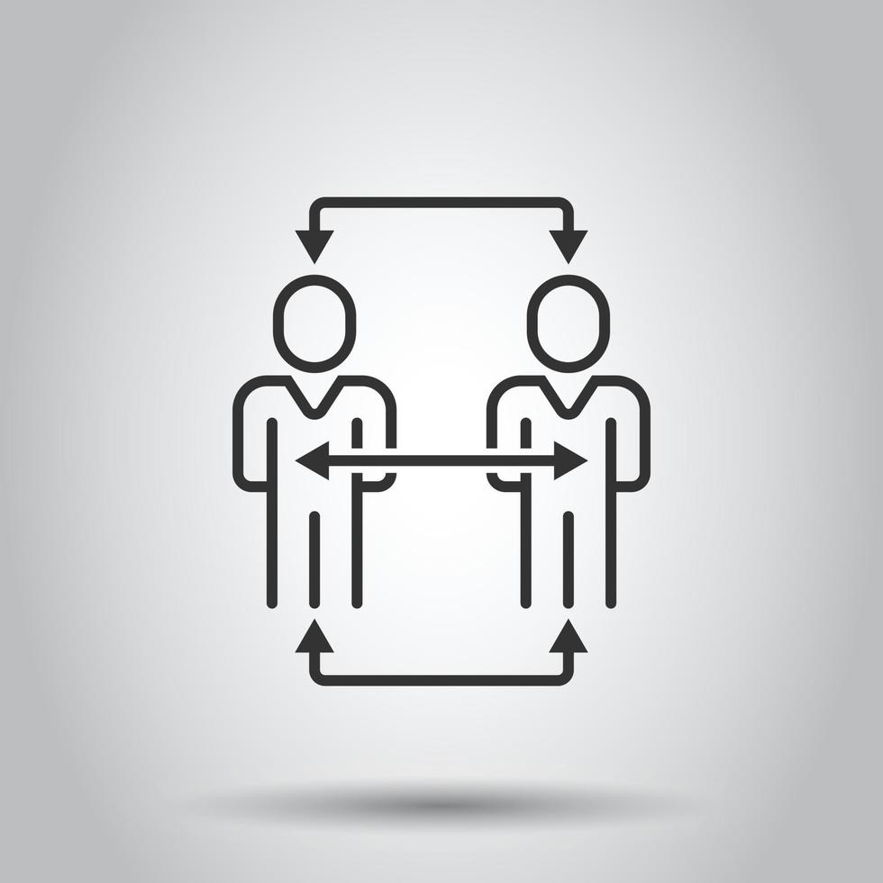 People referral icon in flat style. Business communication vector illustration on white background. Reference teamwork business concept.