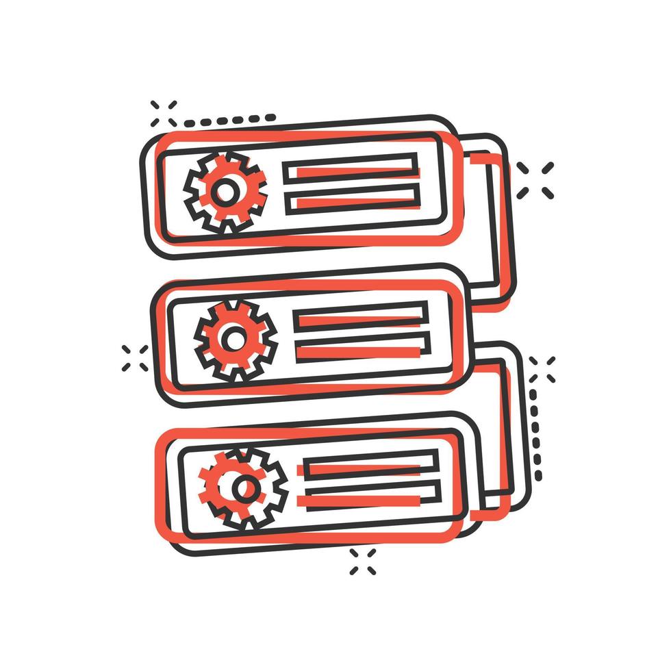 Improvement icon in comic style. Efficiency cartoon vector illustration on white isolated background. Productivity splash effect business concept.