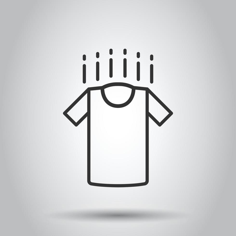 icono de camiseta en estilo plano. ropa casual ilustración vectorial sobre fondo blanco aislado. concepto de negocio de ropa de polo. vector