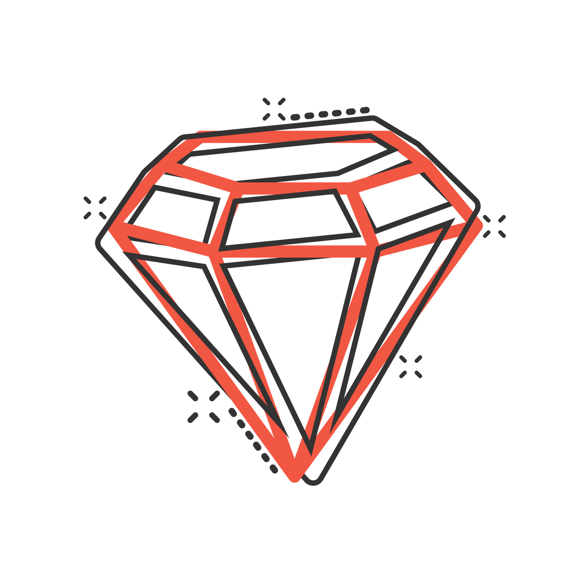 Diamond gem icon in comic style. Gemstone cartoon vector illustration