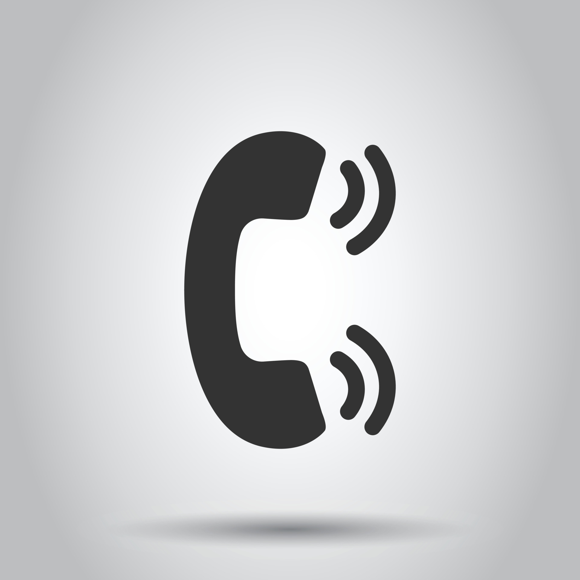 Mobile phone icon in flat style. Telephone talk vector illustration on