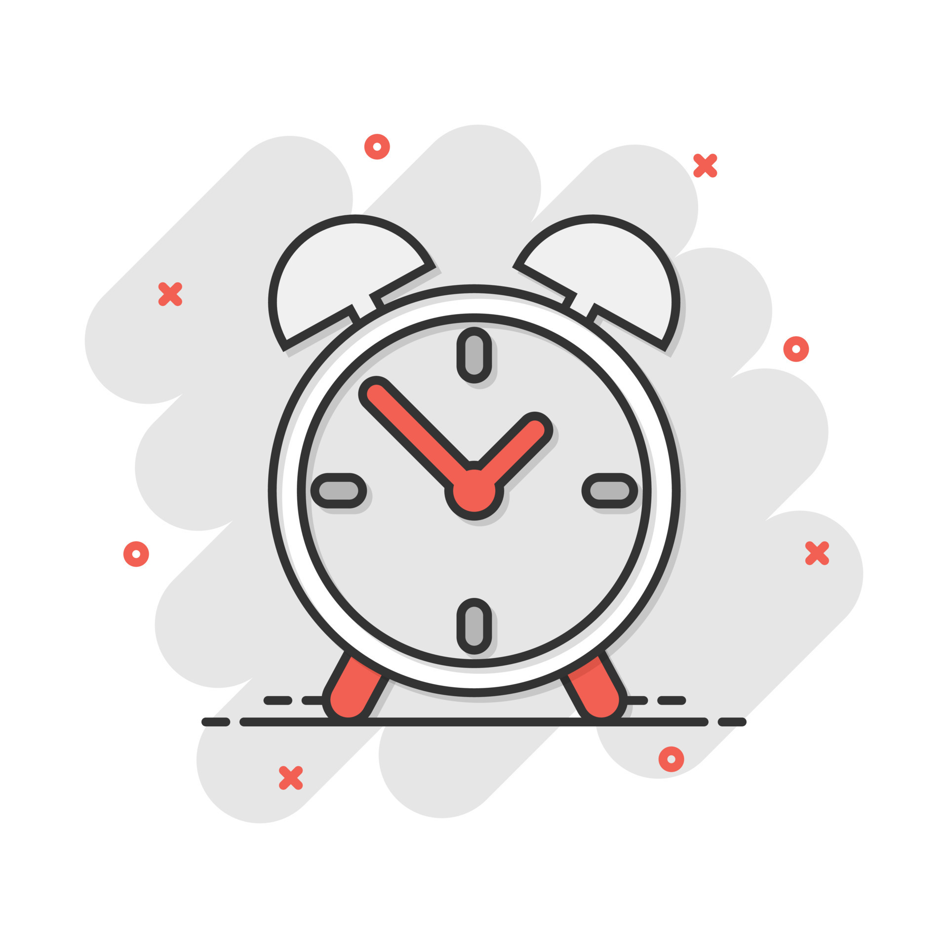 Cartoon alarm clock icon in comic style. Timer sign illustration pictogram.  Stopwatch splash business concept. 20100748 Vector Art at Vecteezy