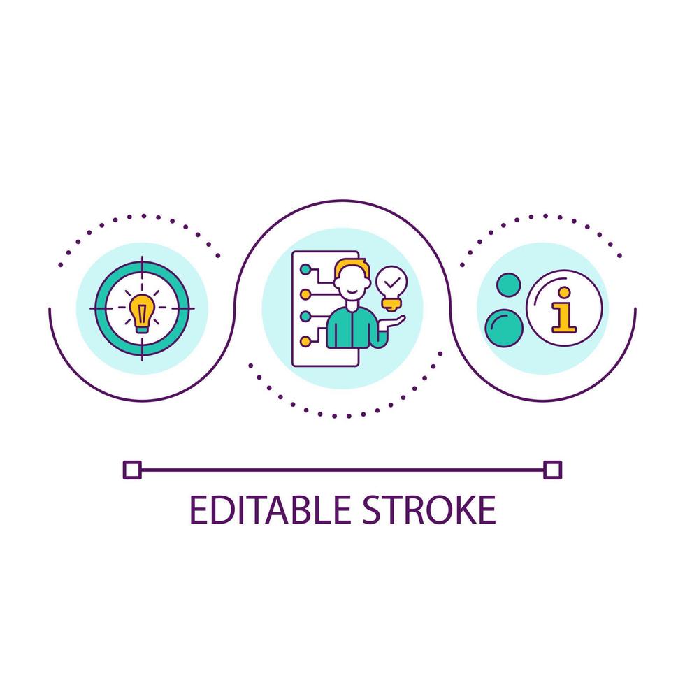 Filter bubbles loop concept icon. Ideological frame. Intellectual