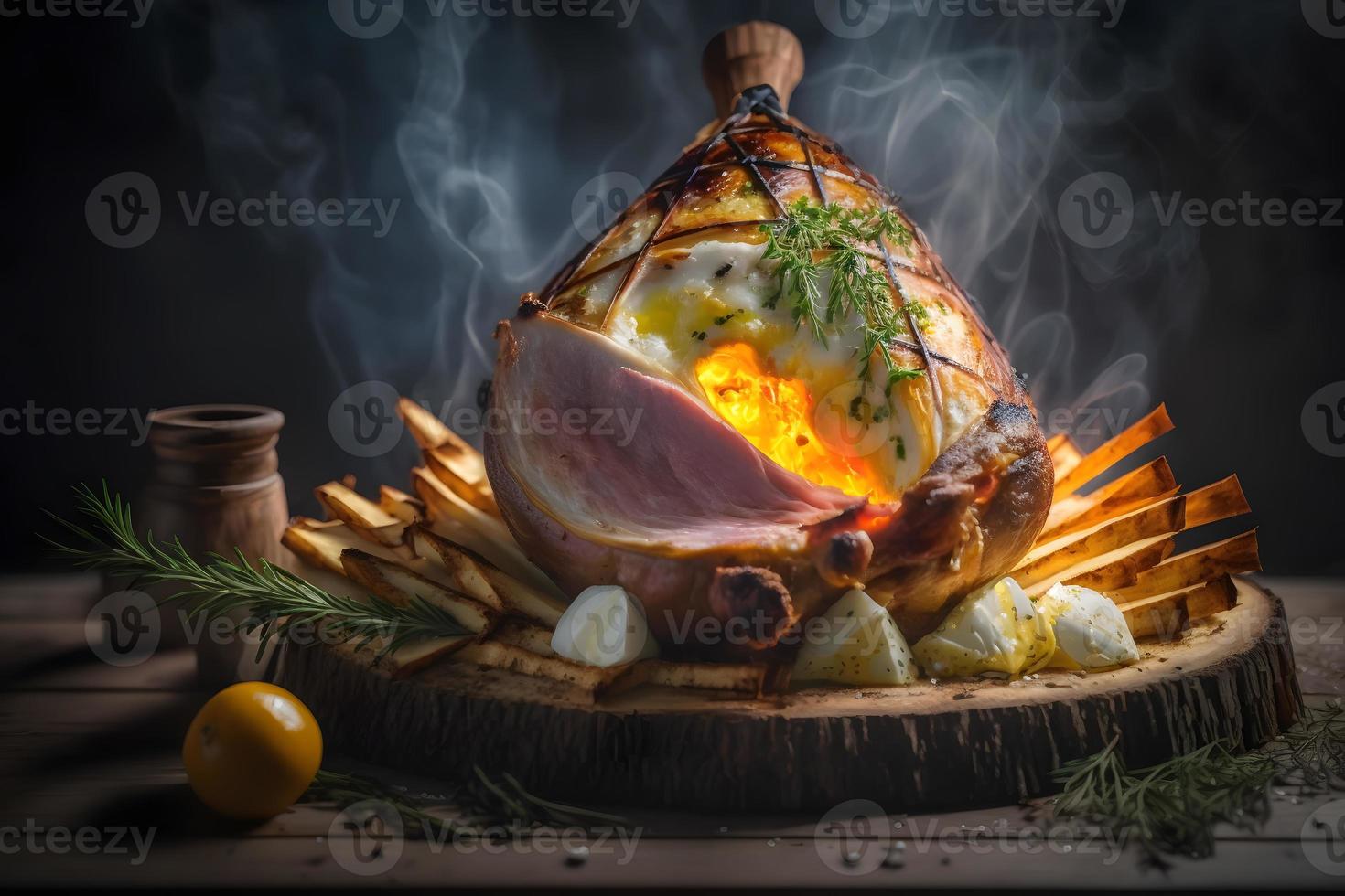 Tasty grilled ham hock as regional dish food photography photo