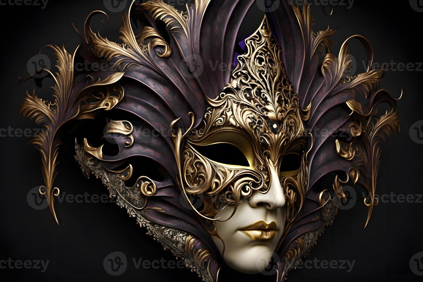 Elegant mask of venetian carnival photo