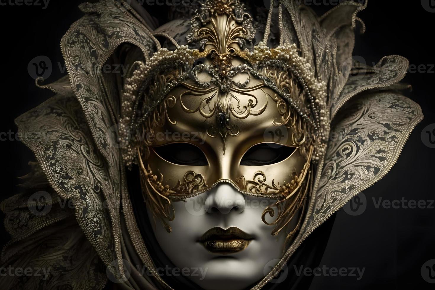 Elegant mask of venetian carnival photo