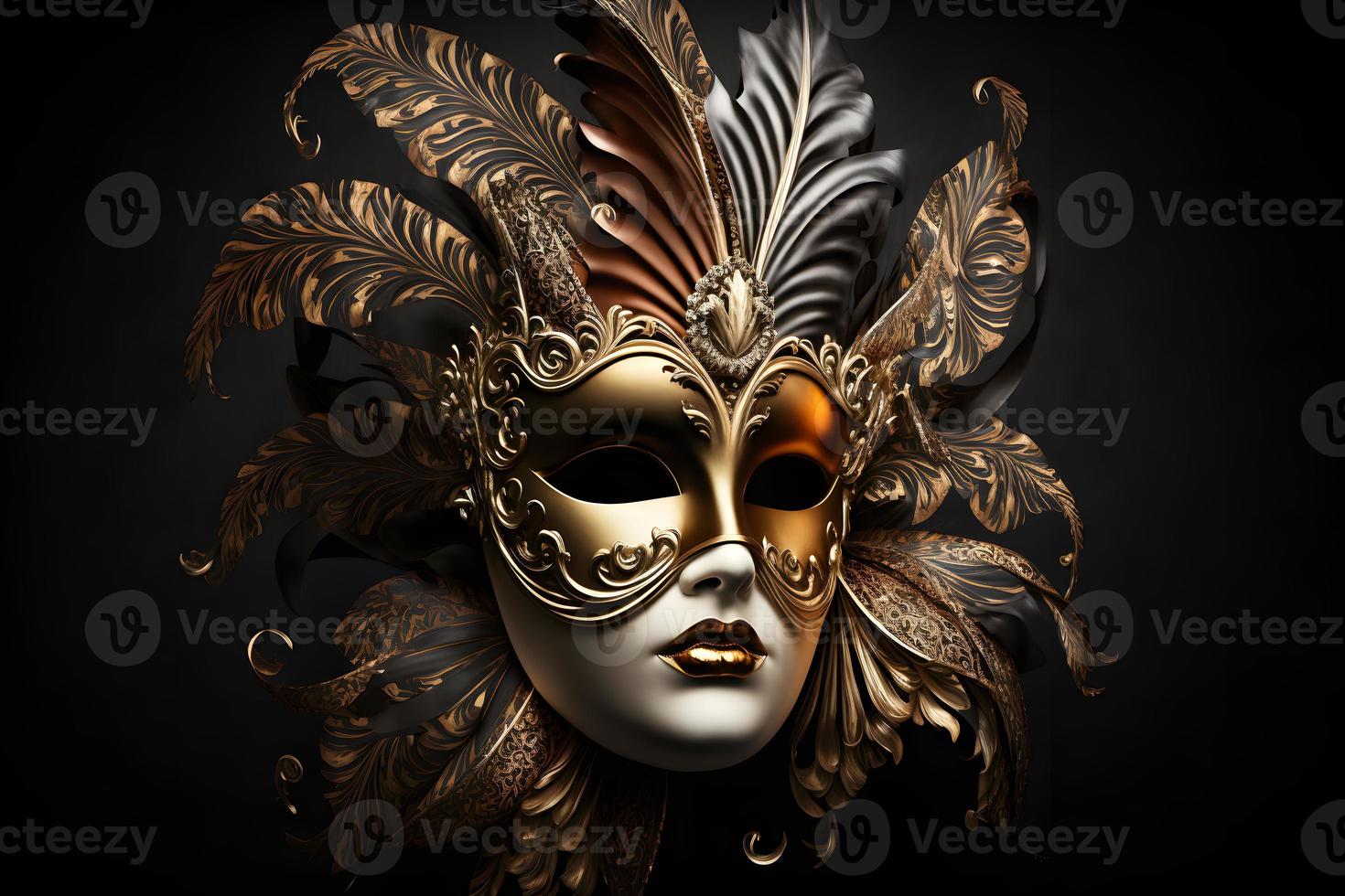 Elegant composition with venetian carnivals mask photo