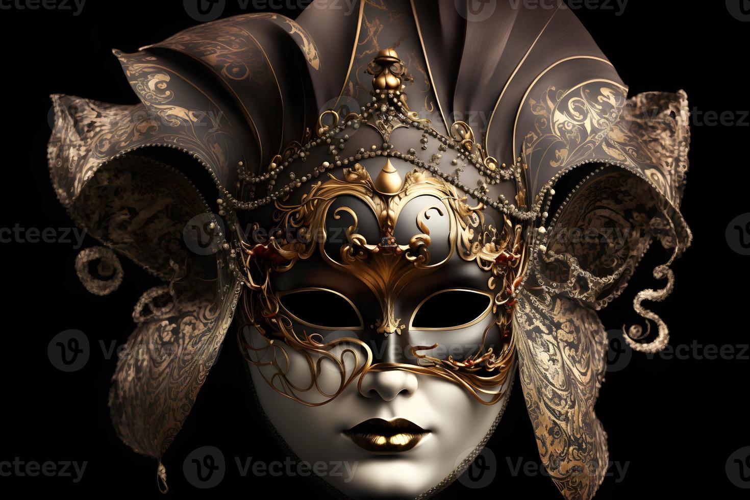 Elegant mask of venetian carnival photo