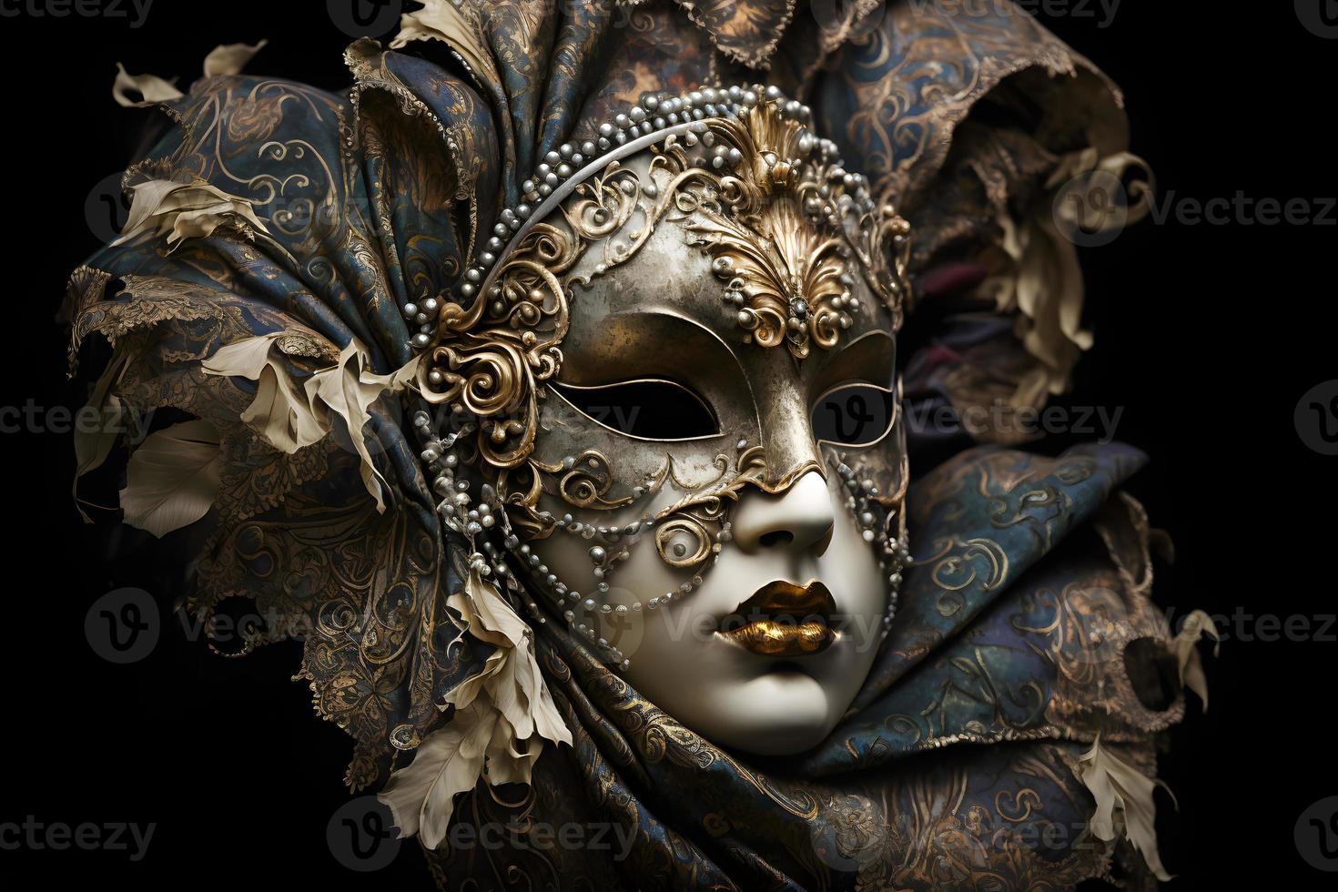 Elegant mask of venetian carnival photo