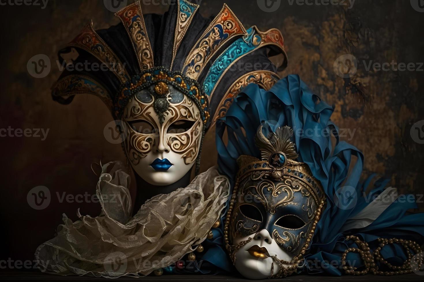 Elegant venetian carnival composition photo