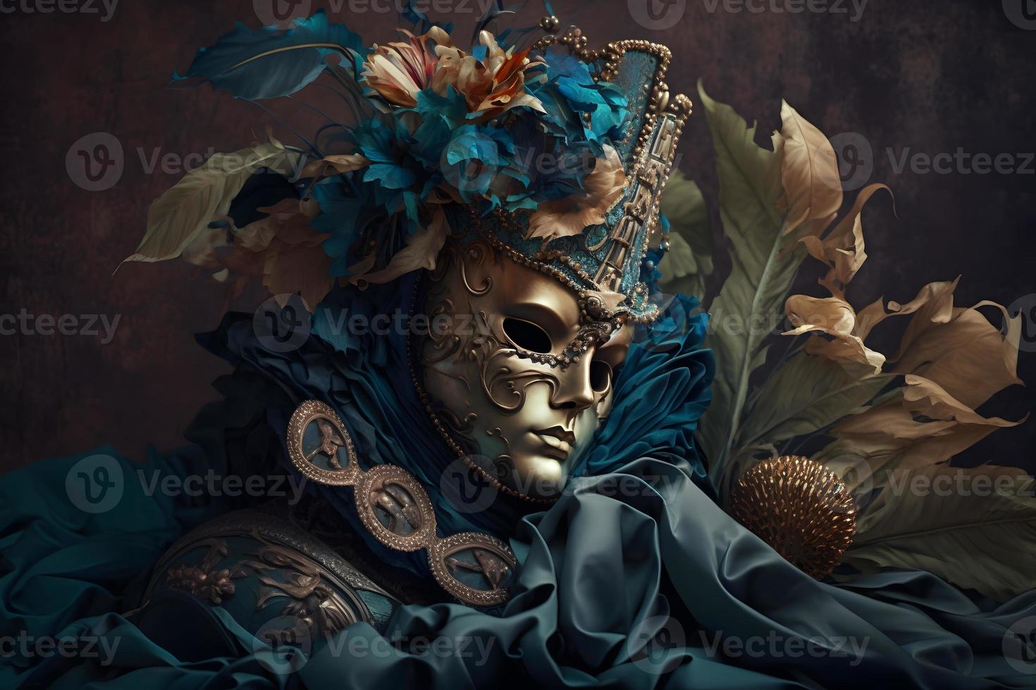 Elegant venetian carnival composition photo