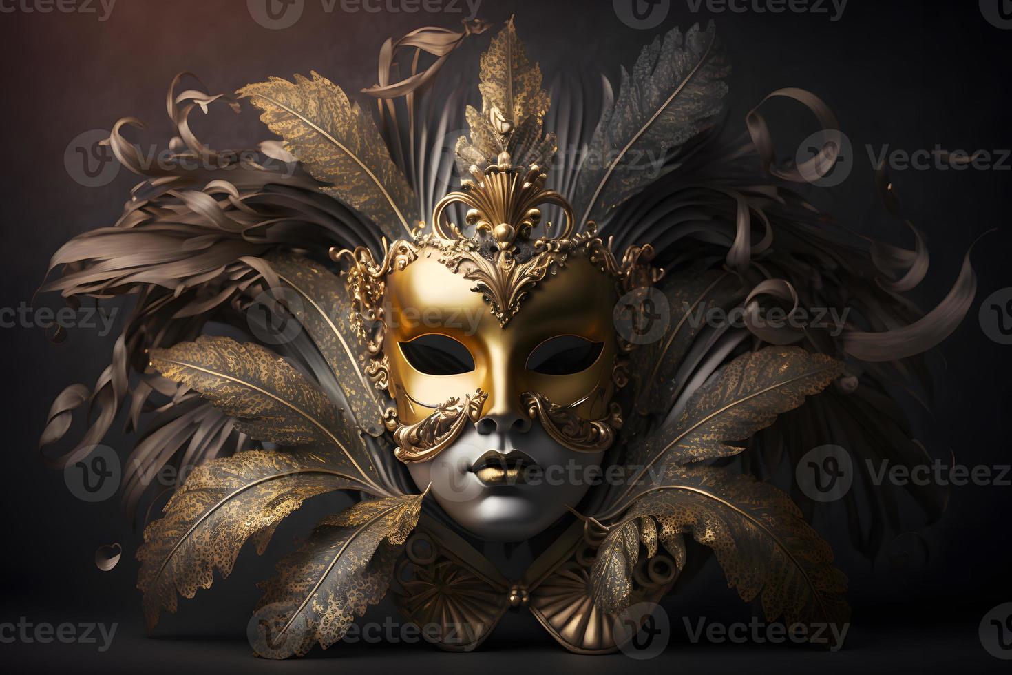 Elegant composition with venetian carnivals mask photo