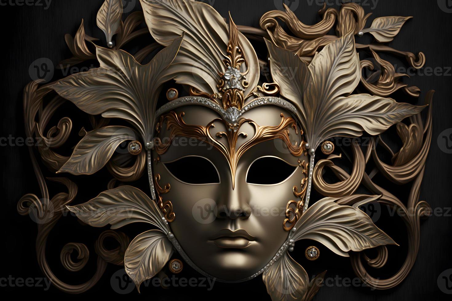 Elegant composition with venetian carnivals mask photo