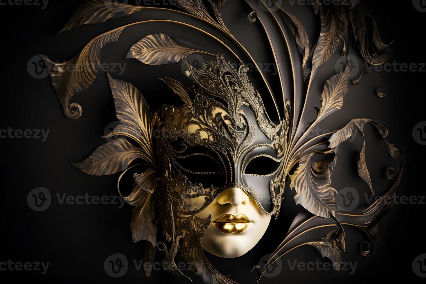 Elegant composition with venetian carnivals mask photo