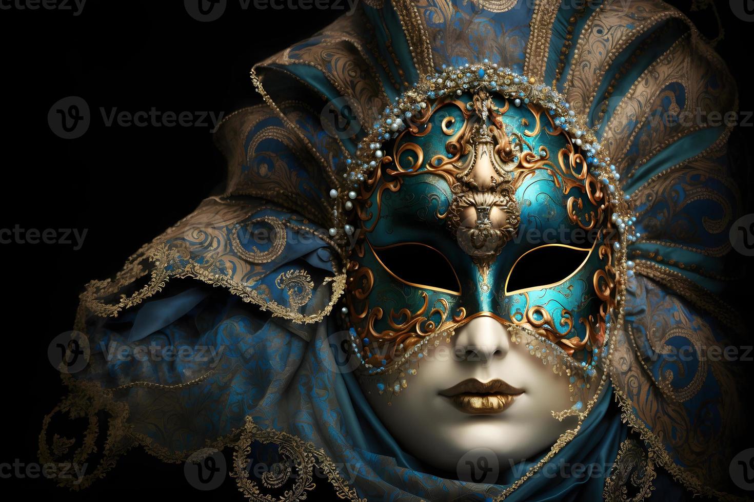 Elegant mask of venetian carnival photo