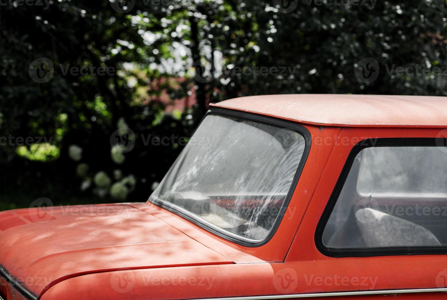 Old red retro car photo