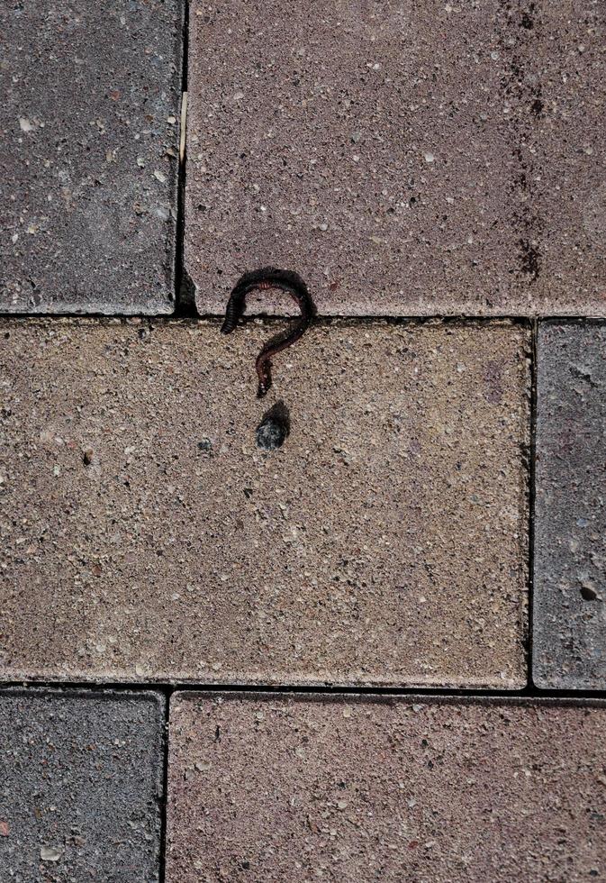 question mark on tile photo