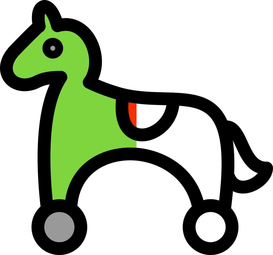 diseño de icono de vector de caballo de juguete