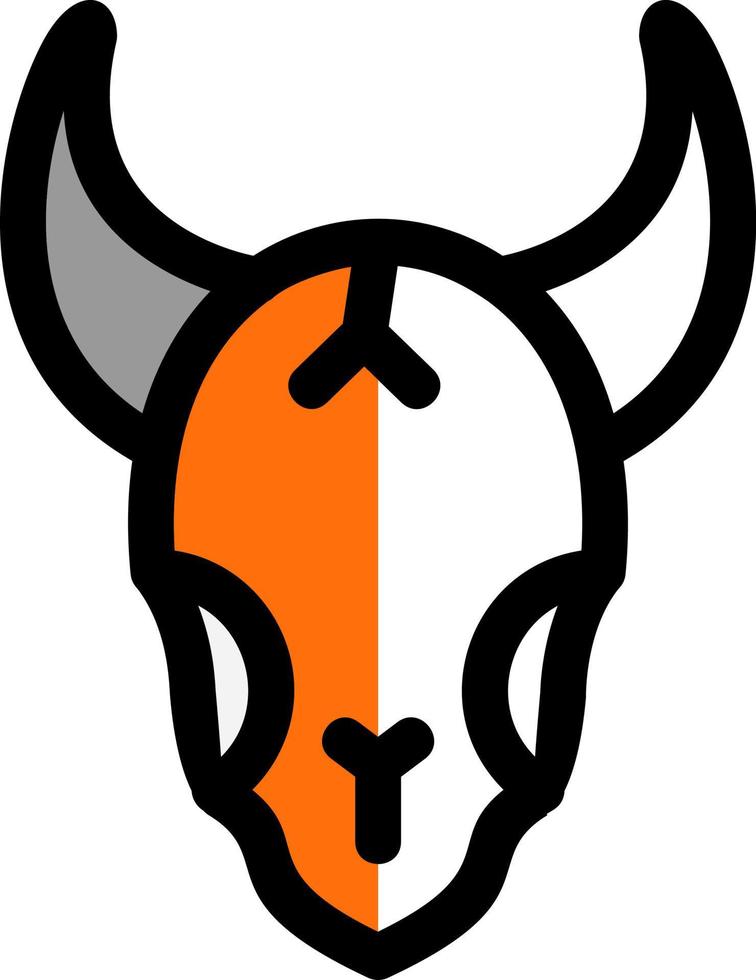 Bull Skull Vector Icon Design