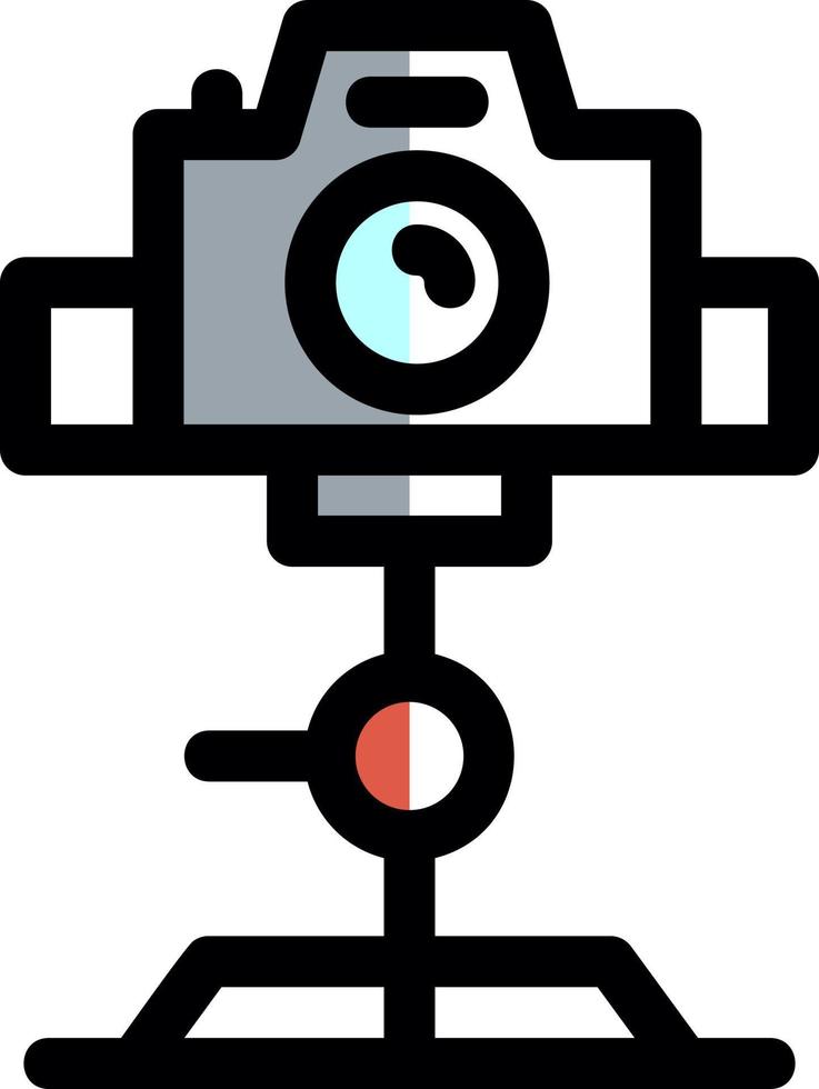 Tripod Camera Vector Icon Design